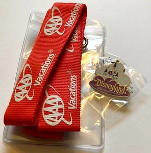 AAA Travel Disneyland Resort Where Dreams Come True Lanyard & Pin Set - Picture 1 of 3