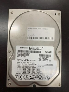 Hitachi Deskstar HDS721680PLAT80 0A31881 3.5" 80GB 7.2K Hard Drive - Picture 1 of 2