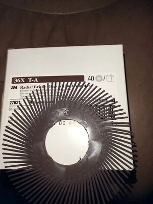 3M Scotch-Brite 27621  Radial Bristle Disk 6" 36 grit  40 Pack - Image 1 of 3
