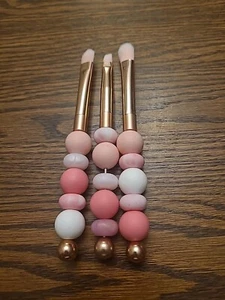 Zum Selbermachen Roségold Dreier-Set Silikon Perlen Make-up Pinsel - Bild 1 von 4