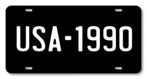 Placa de matrícula 1990-99 EE. UU. tocador de coche clásico personalizado - Imagen 1 de 10