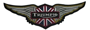 Triumph Motorcycle Wing Biker British Embroidered Patch~12" Wide~Iron or Sew On - Picture 1 of 1