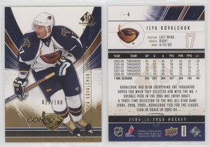 2009-10 SP Game Used Edition Gold /100 Ilya Kovalchuk #4