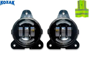 Full LED Fog Light Lamps Black Housing Set Compatible with Volvo VNL VT 2018+ - Foto 1 di 8