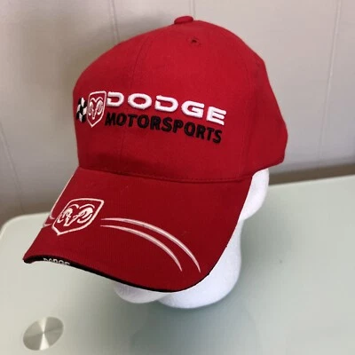 Gorra ajustable Dodge Motorsports 2002 de colección negra roja logotipo Nascar Racing nueva sin etiquetas Foto 1 de 4