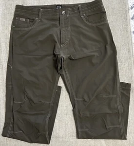 Kühl Born In The Mountains Lightweight Nylon Spandex Khaki Pants Men’s W38 L32 - Picture 1 of 9