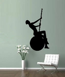 Bola de demolición: Miley Silhouette ~ Calcomanía de pared o ventana - Imagen 1 de 1