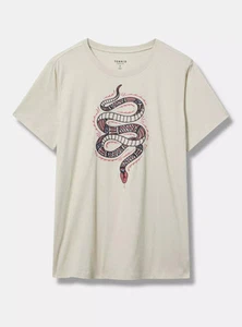 Women's Embroidered Snake Jersey Crew Tee Plus size 3X Tattoo - Picture 1 of 2