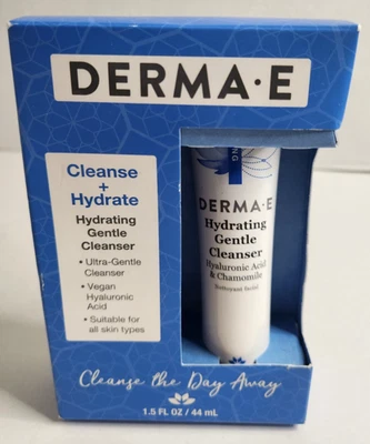Limpiador suave hidratante Derma E ácido hialurónico y manzanilla 1,5 floz/44 ml nuevo en caja Foto 1 de 4