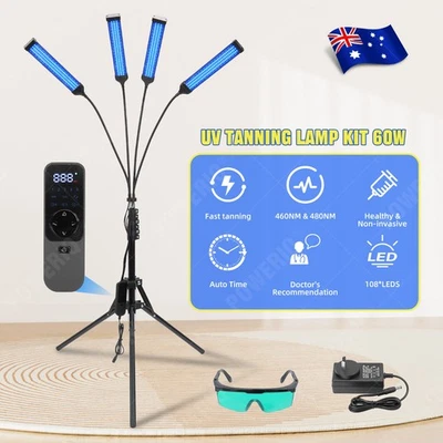 UV Tanning Lamp Kit 60W Solarium Bulb Boost Natural Bronze Sunless Skin-Friendly - image 1 of 4