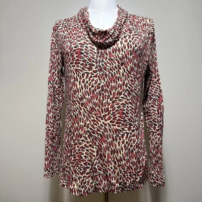 Top Pendleton Mujer Estampado Animal Capucha Cuello Rojo/Bronceado/Negro Talla Mediana Foto 1 de 4