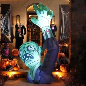 Zombis inflables de 20 pies a mano para decoración de Halloween con luces LED patio - Imagen 1 de 5