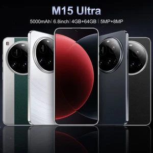 2025 M15 Ultra Unlocked 5G Smartphone 64GB Android 13 Dual SIM 6.8" Mobile Phone - Picture 1 of 15