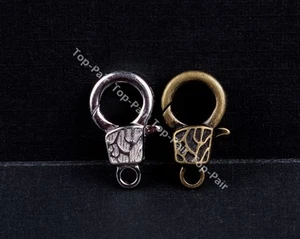 Großhandel 50 St. Zinklegierung Antik Silber Bronze Floral Karabinerverschlüsse zum Basteln - Bild 1 von 36