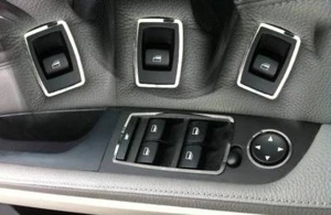 D Chrom Rahmen für Schalter Fensterheber/BMW E90 E91 - Edelstahl poliert 5 Teile - Picture 1 of 3