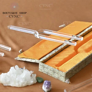 432Hz 16mm C/D/E/F/G/A/B Crystal Tuning Fork Handmade Therapy Sound Healing Bath - Picture 1 of 15