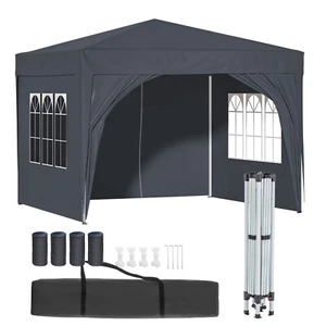 3x3m Faltpavillon Seitenwänden Gartenpavillon Gartenzelt Partyzelt Gewerbezelt - Bild 1 von 16