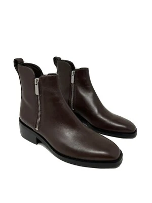 NUEVO SIN CAJA 3.1 Phillip Lim Alexa Mujer Cremallera Cuero Vino Botas Talla US 9 EUR 39 Foto 1 de 4