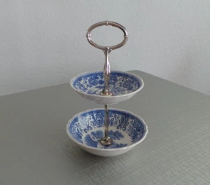 schöne Villeroy & Boch Etagere 2 stöckig Schüsselform blau vintage - Bild 1 von 3