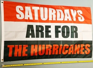 FOOTBALL FLAG FREE USA SHIP Miami Hurricanes NFL NCAA Beer Cave USA Sign 3x5' - Picture 1 of 1