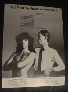 Sparks full page album ad 1976 music trade magazine with tour dates - Picture 1 of 1