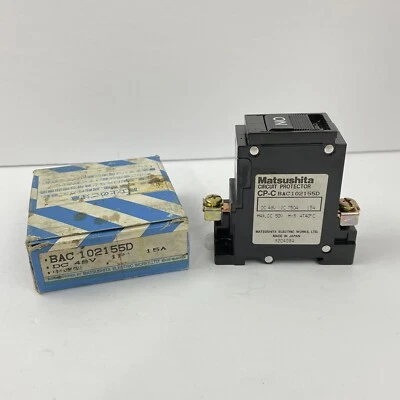 Matsushita CP-C BAC102155D Circuit Protector 48V 15A ~New Surplus~ - Image 1 of 4