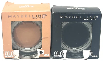(2) Maybelline Color Tattoo Eyeshadow New In Packaging 25 Urbanite 55 Risk Maker - Image 1 of 3