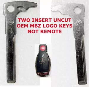 LOT 2 New Replacement Uncut Key Insert Emergency Blade Mercedes MBZ KR55WK49031 - Foto 1 di 1