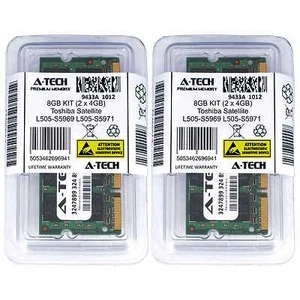 8GB KIT 2 x 4GB Toshiba Satellite L505-S5969 L505-S5971 L505-S5982 Ram Memory - Picture 1 of 1