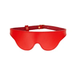 Red Leather BDSM blindfold, BDSM eye mask - Picture 1 of 24