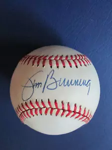 JIM BUNNING SIGNED AUTOGRAPHED OAL BASEBALL! Phillies, Tigers! * - Picture 1 of 4