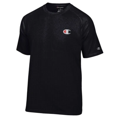 Champion Reverse Weave Logo (Black Heather) Raglan Short Sleeve Men's T-Shirt - Image 1 of 2