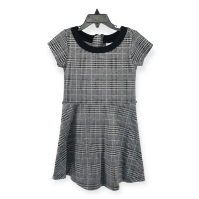 Vestido The Children’s Place Girl’s Negro Pata de Gallo Manga Corta Calce y Acampanado 6 Foto 1 de 4