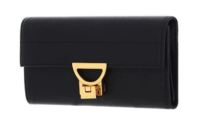 COCCINELLE portefeuille Arlettis Wallet Grained Leather Noir - Photo 1/4