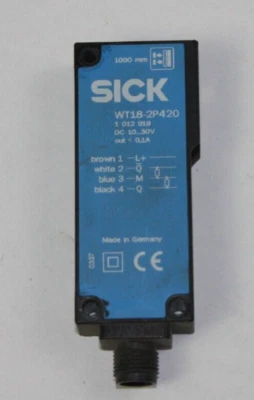 SICK # WT18-2P420 Photoeye, 10-30VDC PNP Background Suppression Sensor USED - Image 1 of 4
