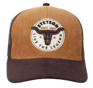 New! STETSON 'LIVE THE LEGEND' FELT TRUCKER CAP / HAT w/ Steer head patch - Picture 1 of 1