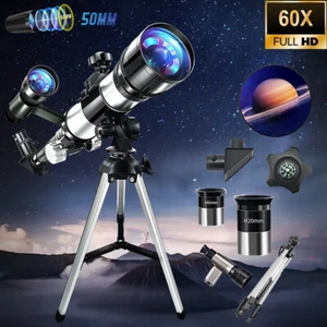 Kids Telescope 50mm Aperture 360mm 60X Optics Refracting Telescopes with Tripod - Picture 1 of 16
