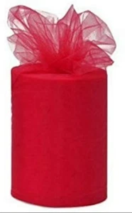 100 Yards Rot Tüll Stoff Rolle Tutu Spule Hochzeit Schleife Dekoration Party  - Bild 1 von 1