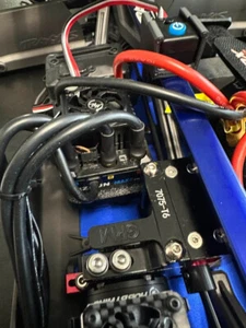 Max8G2 ESC Mount, w/ T-Brace button holder - Compatible w/ Traxxas Sledge - Picture 1 of 6