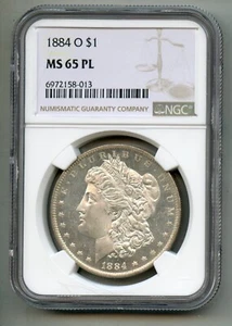 1884 O Morgan Silver Dollar NGC MS 65 PL Proof Like - Picture 1 of 4