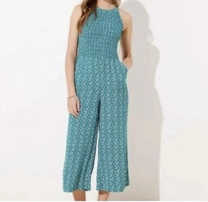 LOFT Women's Jumpsuit Women’s Size 10 Green Floral NWT - Picture 1 of 12