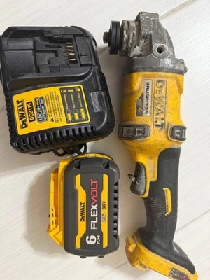 Amoladora Dewalt dcg418b flexvolt 60v, batería flexvolt 6ah, cargador Foto 1 de 2
