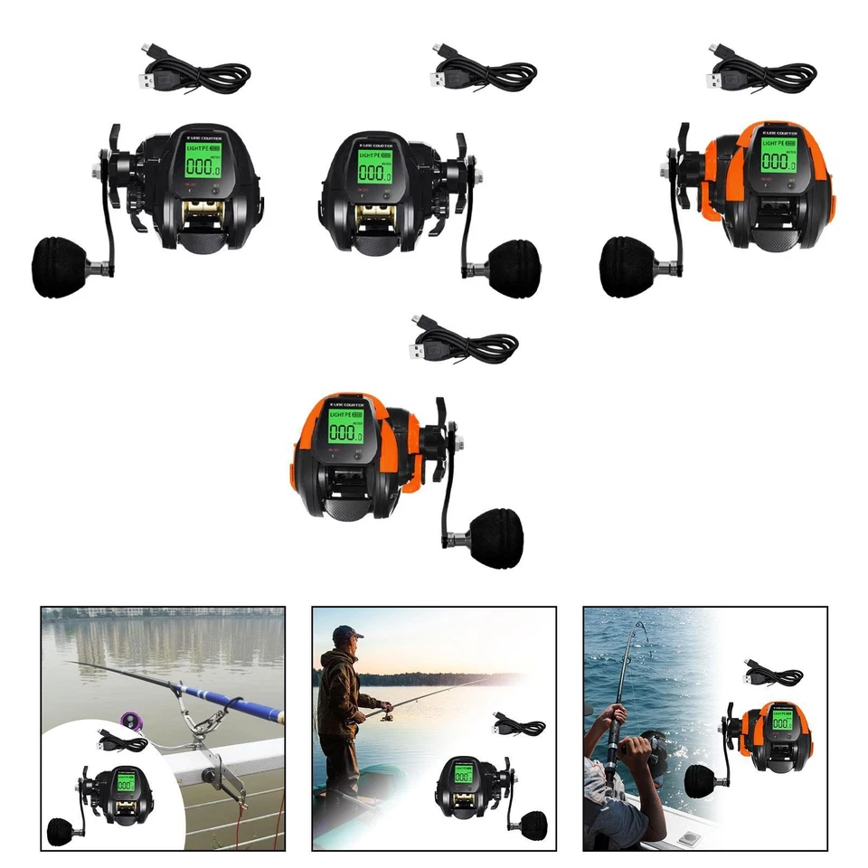 Electronic Fishing Reel USB Charging Depth Memory Function Aluminium Spoon - Image 1 of 1