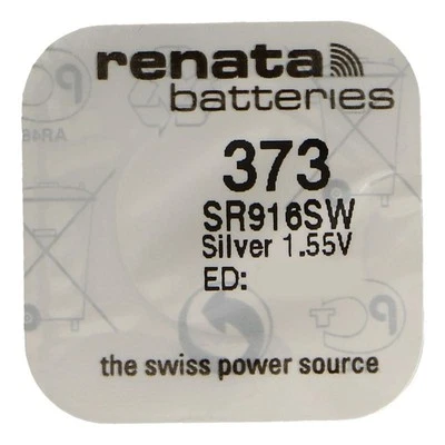 [702634] RENATA Pile bouton Silver Oxyde 373 / SR916 SW 0% mercure - Photo 1/3