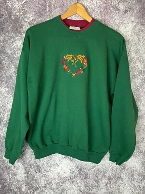 Suéter feminino vintage M & C Sportswear L Cottagecore outono férias vovó - Imagem 1 de 4