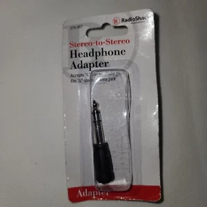 1/8" Stereo Klinke auf 1/4" Stereo Stecker Kopfhörer Adapter Radio Shack Neu - Bild 1 von 4