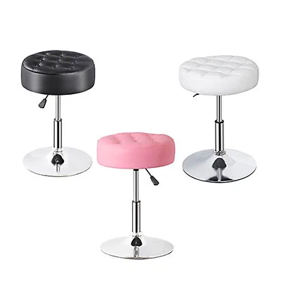 1/2/4PCS Adjustable Swivel Makeup Ottoman Stool Round Vanity Stool For Bedroom - Image 1 of 2