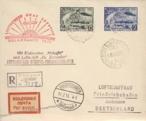 Russland - 1931 Zeppelin Polarflugabdeckung - Siegerkatalog #120.Ab - sehr robust - Bild 1 von 1