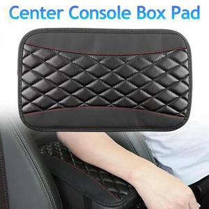 Armrest Cushion Black Cover Center Console Box Pad Protector Car Accessories - Picture 1 of 12
