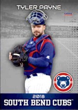 2018 South Bend Cubs Choice #22 Tyler Payne Charleston West Virginia WV Card